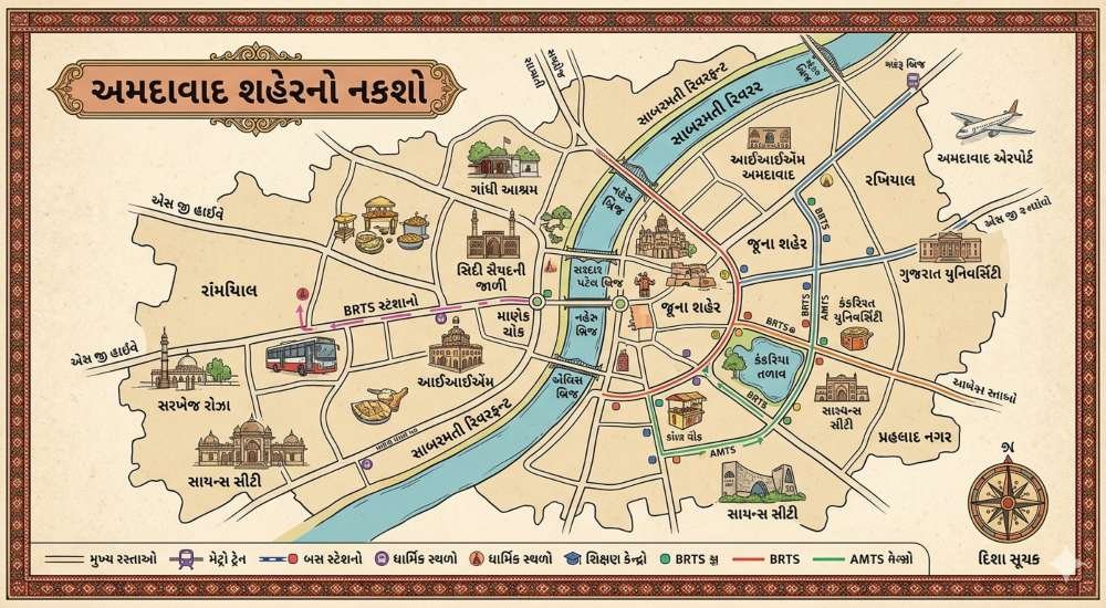 Ahmedabad Map
