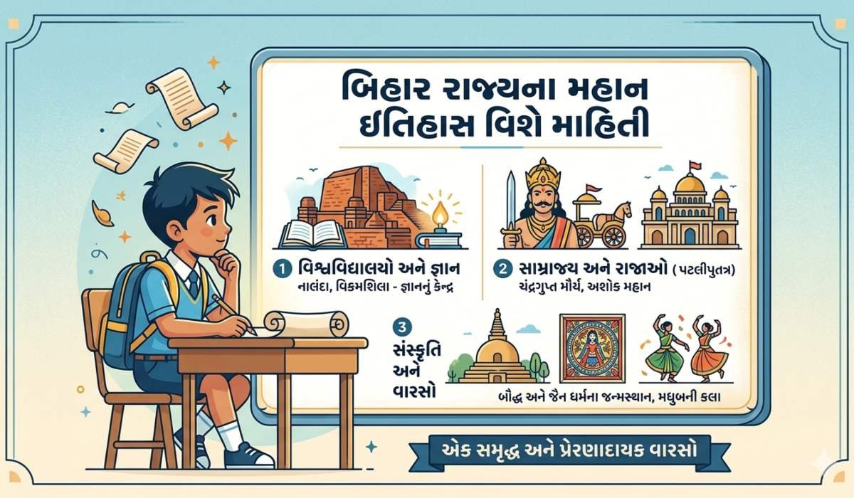બિહાર રાજ્યના મહાન ઇતિહાસ વિશે માહિતી: ભારતની પૌરાણિક શિક્ષણ ધરતી