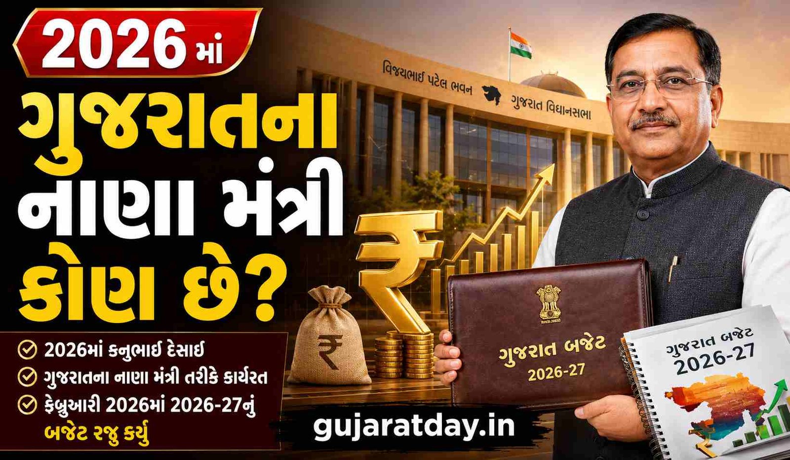 2026 માં ગુજરાતના નાણા મંત્રી કોણ છે Finance Minister Of Gujarat
