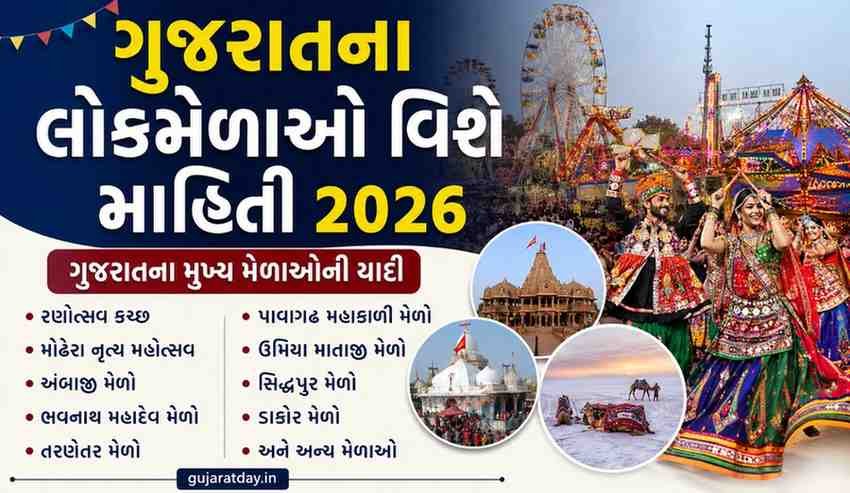 ગુજરાતના લોકમેળાઓ વિશે માહિતી 2026 (Gujarat Na Melao List) ગુજરાતના લોકમેળાઓ વિશે માહિતી 2026 (Gujarat Na Melao List)